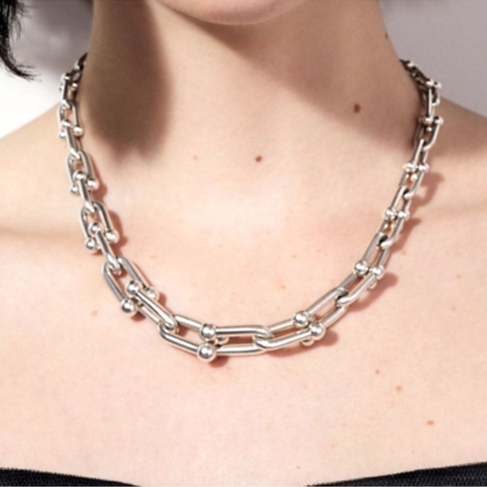 Hardware Graduated Link Stainless Steel Waterproof Necklace View 3